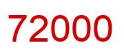 Number 72000 red image