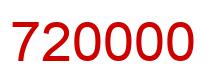 Number 720000 red image