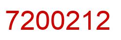 Number 7200212 red image