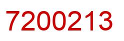 Number 7200213 red image