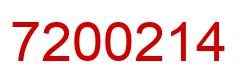 Number 7200214 red image