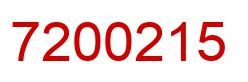 Number 7200215 red image