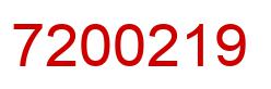 Number 7200219 red image