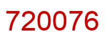 Number 720076 red image