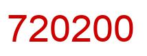 Number 720200 red image