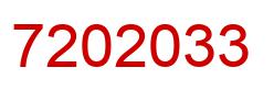 Number 7202033 red image