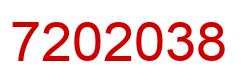Number 7202038 red image