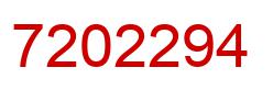 Number 7202294 red image