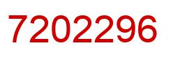 Number 7202296 red image