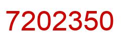 Number 7202350 red image