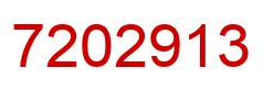 Number 7202913 red image