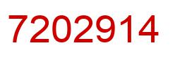 Number 7202914 red image