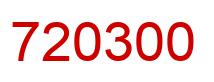 Number 720300 red image