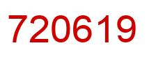 Number 720619 red image