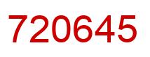 Number 720645 red image