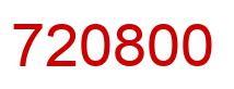 Number 720800 red image