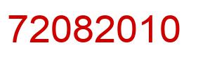 Number 72082010 red image
