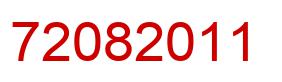 Number 72082011 red image