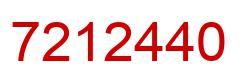Number 7212440 red image