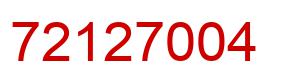 Number 72127004 red image