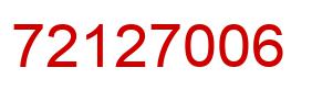 Number 72127006 red image