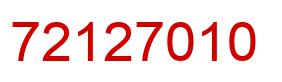 Number 72127010 red image