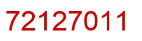 Number 72127011 red image