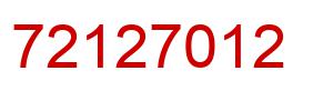 Number 72127012 red image