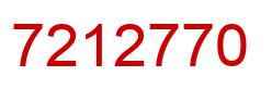 Number 7212770 red image