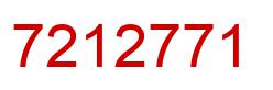 Number 7212771 red image