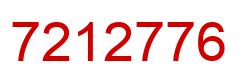 Number 7212776 red image