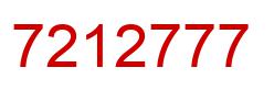 Number 7212777 red image