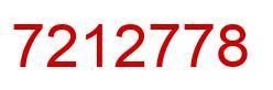 Number 7212778 red image
