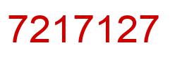 Number 7217127 red image