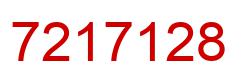 Number 7217128 red image