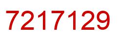 Number 7217129 red image
