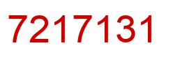 Number 7217131 red image