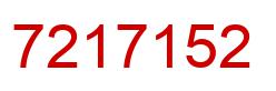 Number 7217152 red image