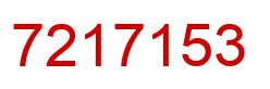 Number 7217153 red image