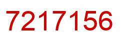 Number 7217156 red image