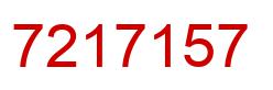 Number 7217157 red image