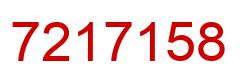 Number 7217158 red image