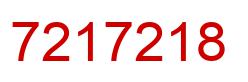 Number 7217218 red image