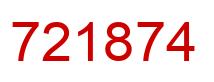 Number 721874 red image