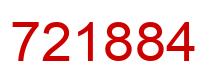 Number 721884 red image