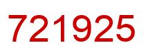 Número 721925 imagen rojo