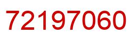 Number 72197060 red image
