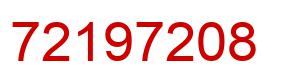 Number 72197208 red image