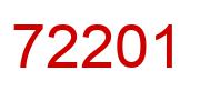 Number 72201 red image