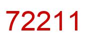 Number 72211 red image